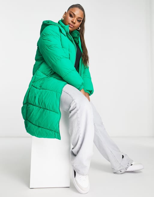 Green padded deals coat ladies