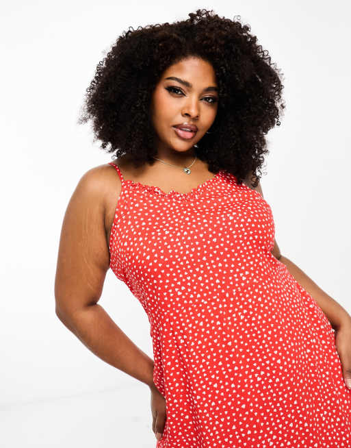 Plus size heart outlet print dress