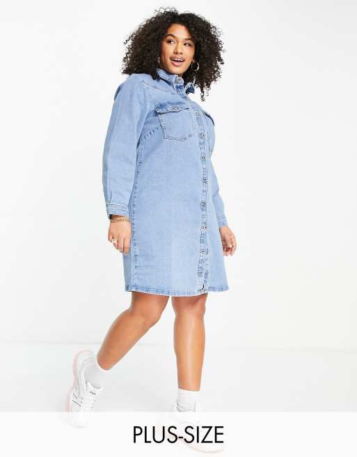 Denim Shirt Mini Dress