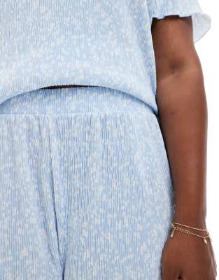 Pieces Plus Pieces Curve Mini Plisse Wide Leg Pants