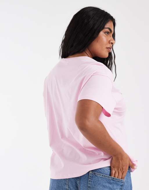 Pieces Curve oversized fruit graphic t-shirt in pale pink, 4 of 4