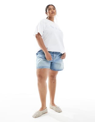 PIECES PLUS PIECES CURVE OVERSIZED T-SHIRT WITH 3 SEASHELL GRAPHIC 