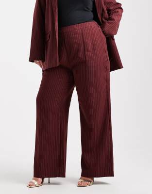 Pieces Plus Pieces Curve Tailored Pants In Red