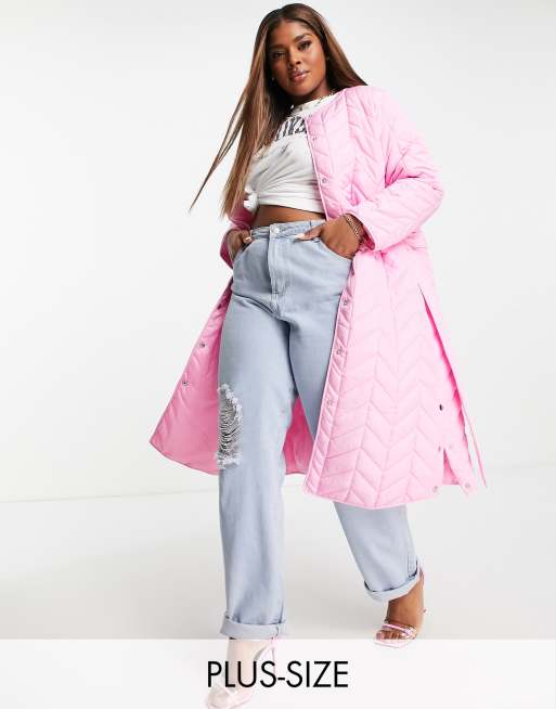 Asos pink outlet parka