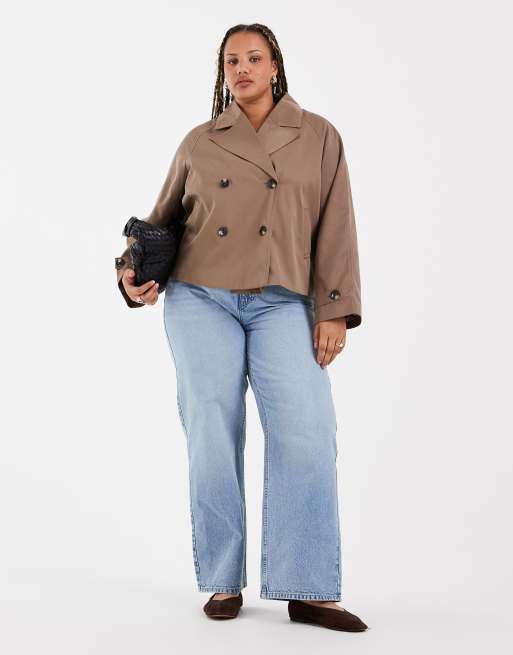 Pieces Curve - Trench corto marrone lenticchia, 3 di 4