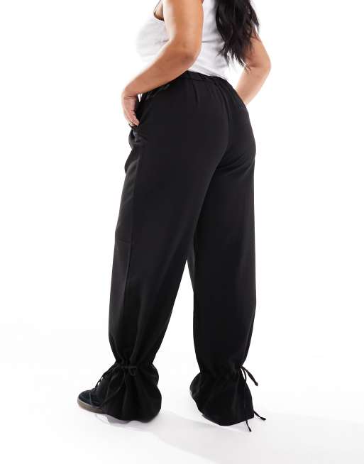 High waisted wide leg tie cheap pants