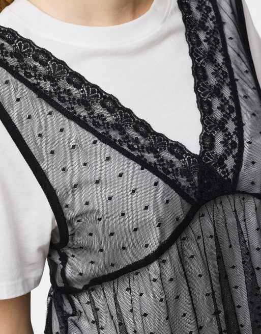 Pieces – Czarna sukienka maxi, 6 z 7