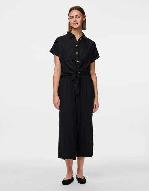 Pieces Culottes in black
