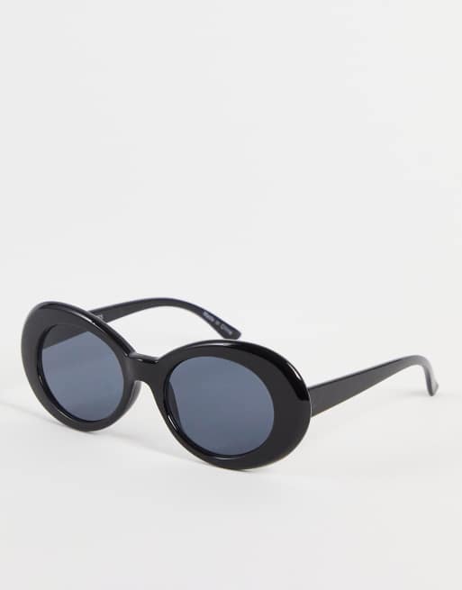 Pieces – Czarne okulary przeciwsłoneczne oversize