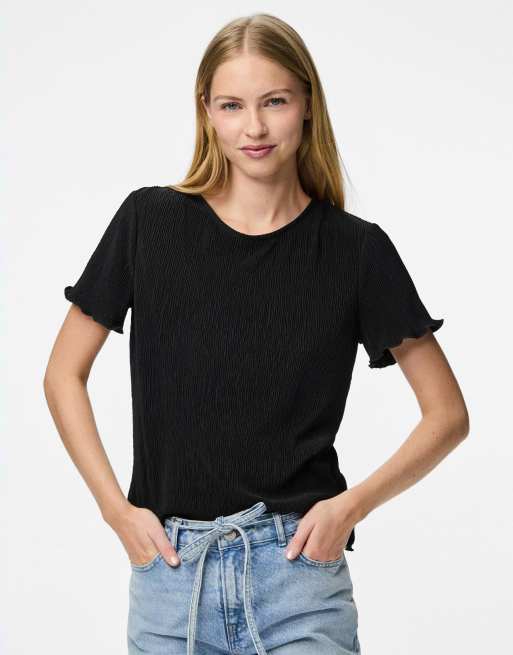 Pieces – Czarny T-shirt