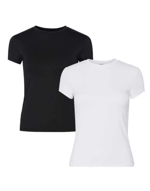 Pieces – Czarny T-shirt