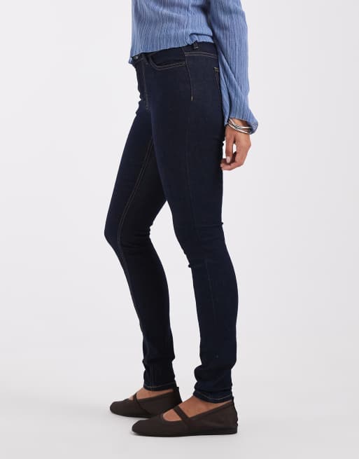 Pieces Daisy jean skinny taille haute en bleu indigo foncé, 2 de 5