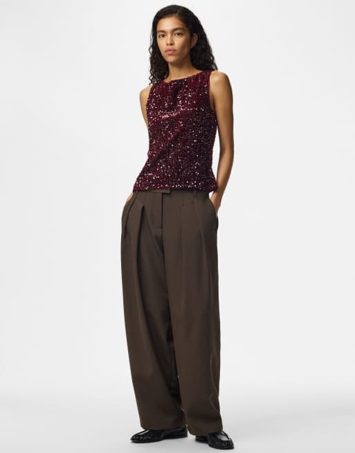 Pieces débardeur en tawny port, 3 de 6