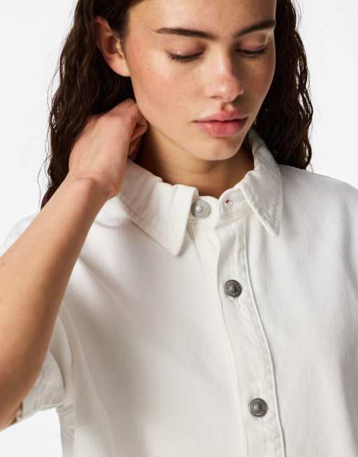 Pieces - Denim jack in felwit, 4 van 7