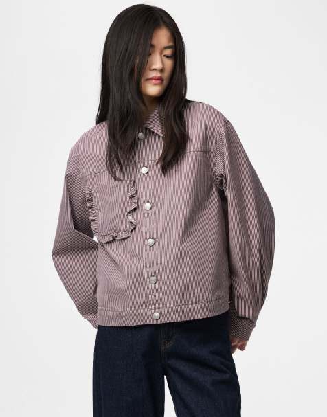 Pieces Denim jacket in sparrow - view 1