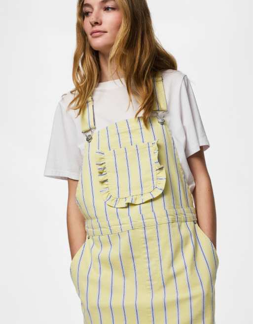 Pieces denim jurk in vanillecrème, 5 van 7