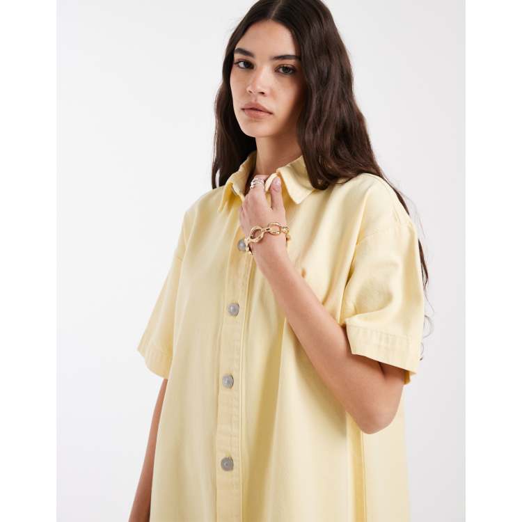 yellow denim mini dress Buy Lipsy Butter Yellow Denim Zip Up Mini Shirt Dress from Next USA