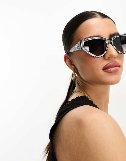 Diamante cat eye store sunglasses