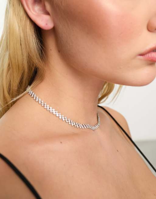 Diamante deals choker topshop