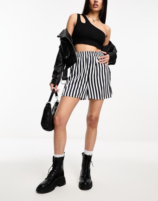 Pieces Disha stripe shorts ASOS
