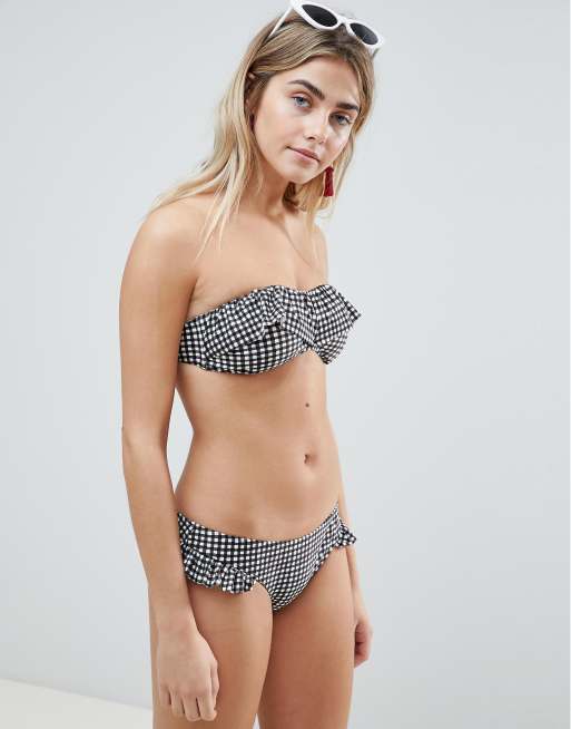 Pieces – Dół od brazylijskiego bikini z falbankami