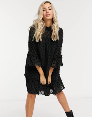 mesh smock dress