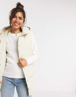 doudoune sans manche creme