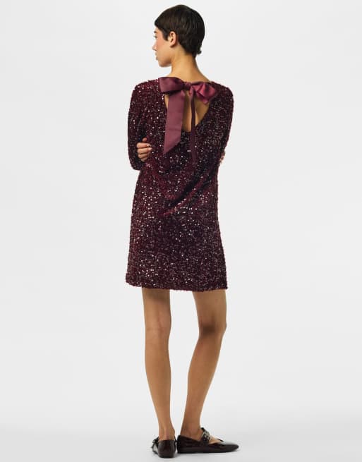 Pieces Dress in tawny port1, 2 of 7