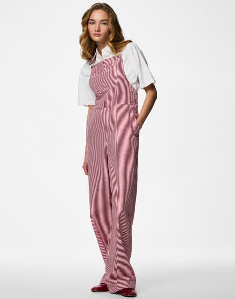 Pieces Dungarees in salsa - view 1