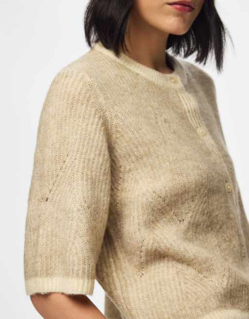Pieces dzianinowy kardigan w kolorze whitecap gray, 4 z 7