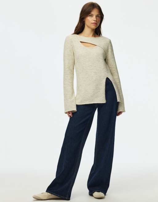 Pieces dzianinowy sweter w kolorze Whitecap Gray, 3 z 7