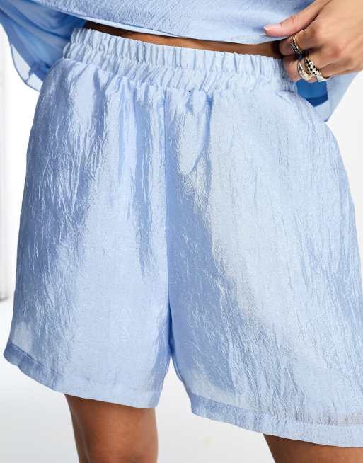 Baby blue velvet on sale shorts