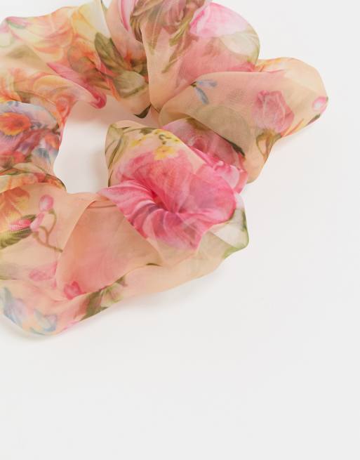 Scrunchie Elastico Per Capelli Fantasia A Fiori 