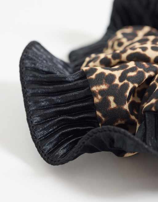 Elastici Per Capelli Leopardati In Tessuto – Fascia Morbida E Grande Per Acconciature, 10 Cm Di Diametro - 3