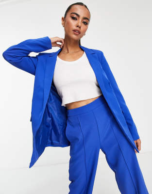 Pieces - Eleganter Oversize-Blazer in Blau, Kombiteil