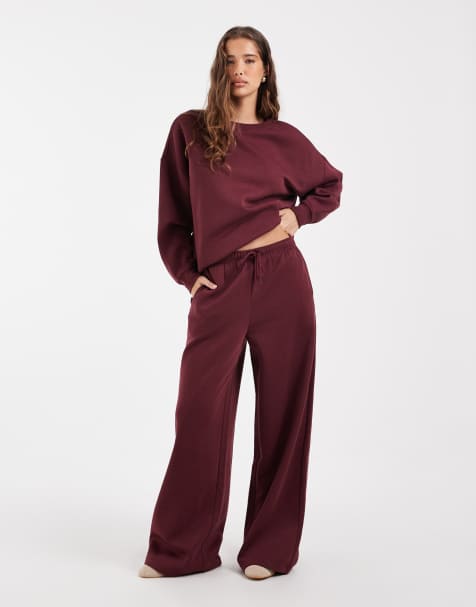 Pieces ensemble jogger large bordeaux - view 1