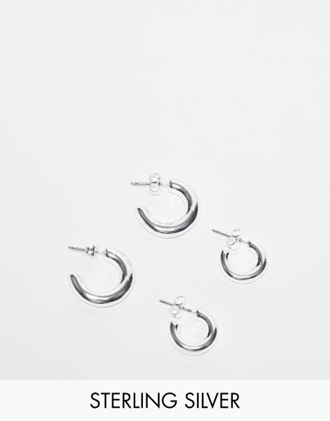 Pieces - Everyday - Confezione da 2 paia di orecchini a cerchio in argento sterling placcato - view 1