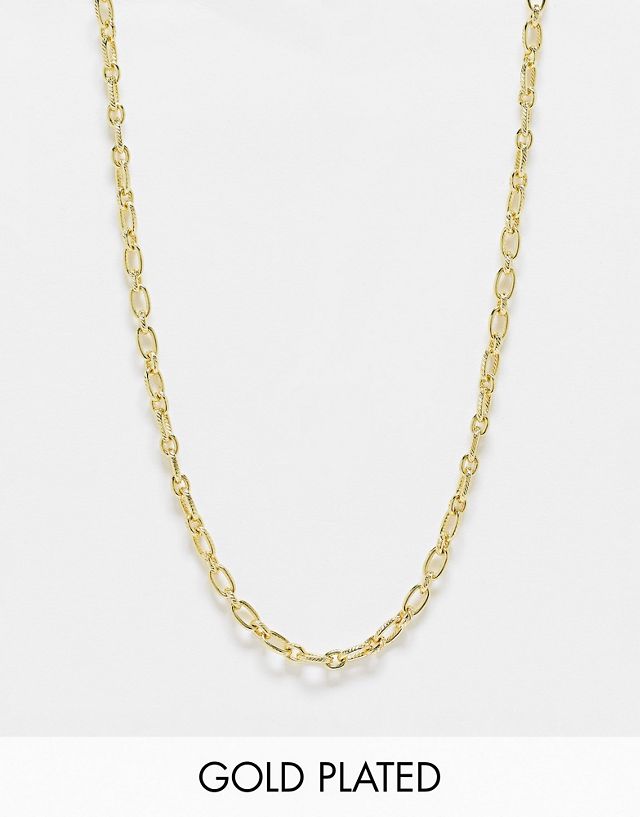 Pieces exclusive 18k plated chain necklace in gold