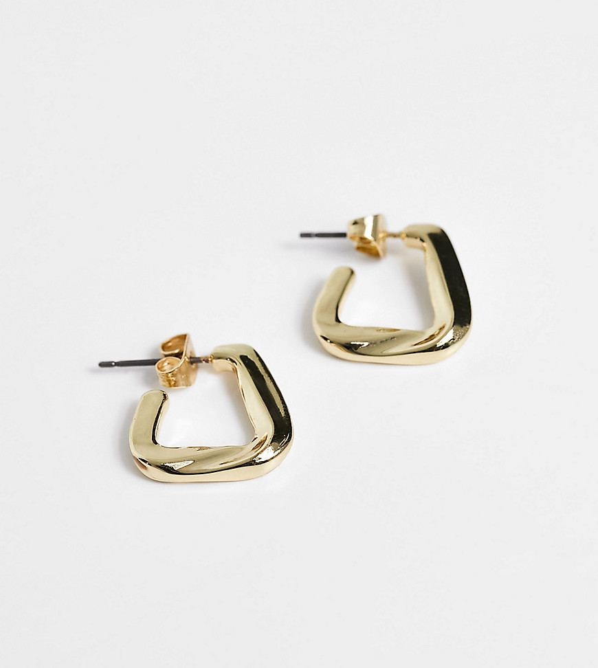 Pieces Exclusive 18k plated geometric hoops in gold