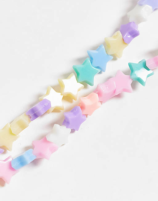Beaded star necklace