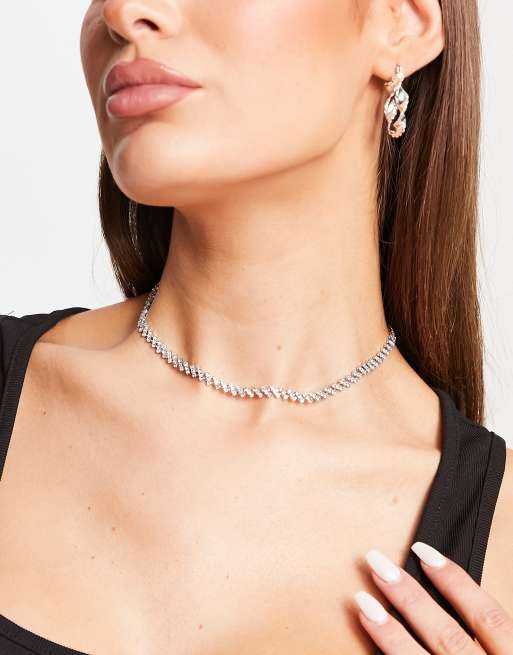 Diamante deals choker topshop