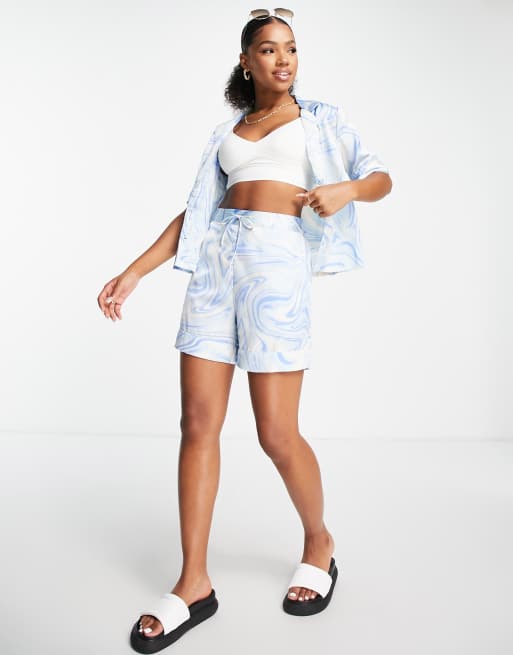 High waisted shop satin shorts