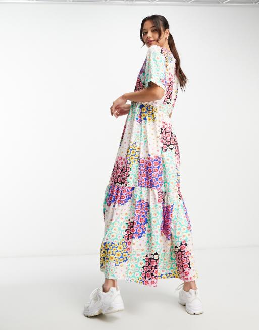 Patchwork store maxi dress