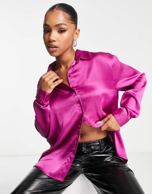 Oversized discount satin blouse