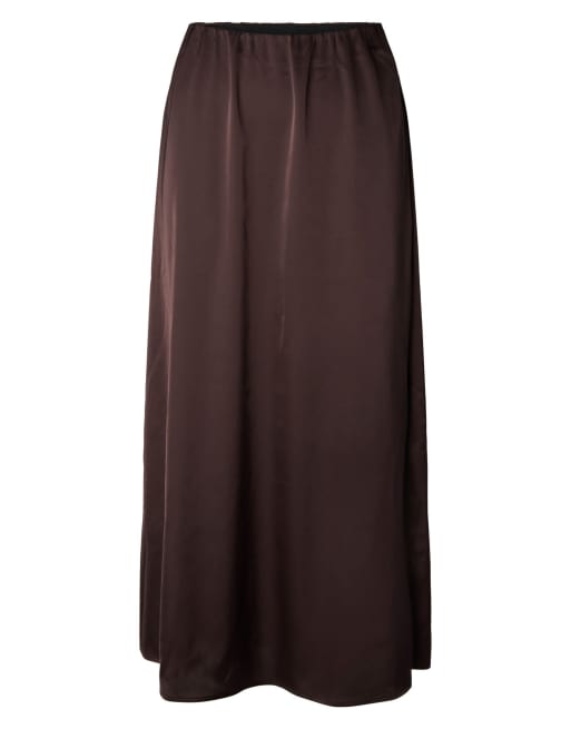 Pieces - Falda maxi en hot fudge, 6 de 7