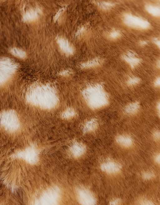 Pieces Faux-Fur-Fäustlinge in Taupe, 2 von 3