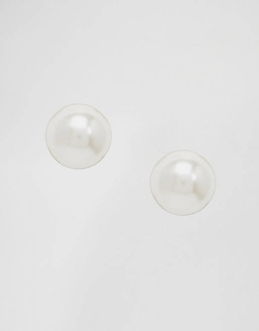 Pieces faux pearl stud earring