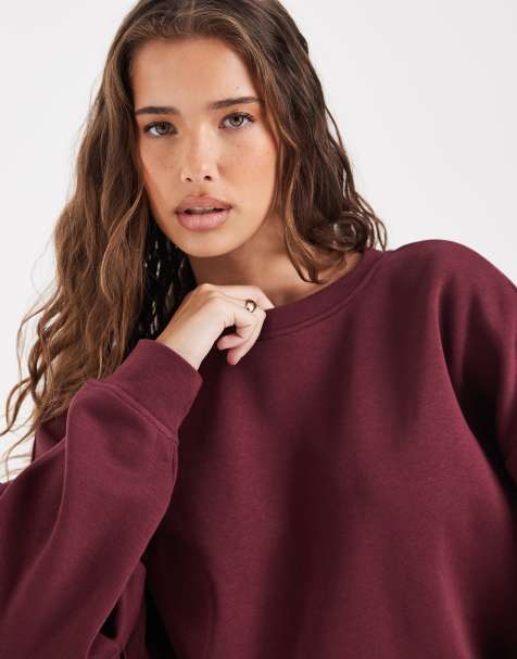 Pieces felpa oversize coordinata bordeaux - view 1