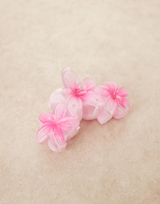 Fermaglio Per Capelli A Fiore Orchidea Hawaiana, Foam Rosa/bordeaux, Nuovo - Foto 2