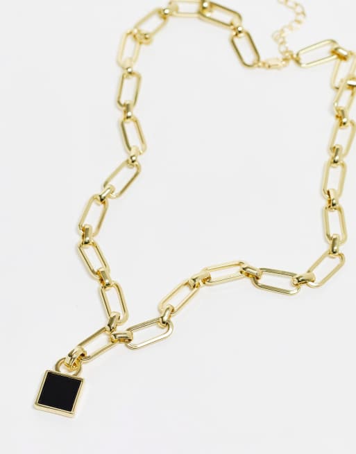Pieces Fine 18k plated pendant chain necklace in gold, 3 of 4